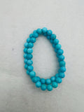 Sleeping Beauty Turquoise 8mm size , 100 % Natural Turquoise - Origin Arizona, Turquoise 1 bracelet, length 7.5 Inch, stretch bracelet.