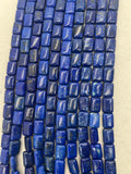 Lapis Rectangle 10X14mm , AAA Quality Dark Blue Color , 16 inch Length -Natural Lapis Beads origin Afghanistan