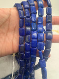 Lapis Rectangle 10X14mm , AAA Quality Dark Blue Color , 16 inch Length -Natural Lapis Beads origin Afghanistan