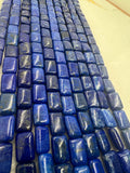 Lapis Rectangle 10X14mm , AAA Quality Dark Blue Color , 16 inch Length -Natural Lapis Beads origin Afghanistan