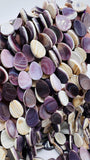 Wampum Quahog Shell TearDrop Beads • 10x14 mm Size • 40 cm length • AAA Quality • Natural Wampum Shell • Purple Color