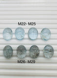 Moss Aquamarine Oval Cabochon • Code #M22- M29 • Natural Moss Aquamarine Cabs • AAA Quality • Flat Back Cabs