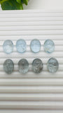 Moss Aquamarine Oval Cabochon • Code #M22- M29 • Natural Moss Aquamarine Cabs • AAA Quality • Flat Back Cabs