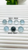 Moss Aquamarine Round Cabochon • Code #M41- M47 • Natural Moss Aquamarine Cabs • AAA Quality • Flat Back Cabs