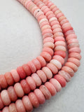 Pink Opal Roundel 10 mm , Top quality beads , Length 15.5 Inch, gemstone beads Peruvian Pink Opal