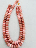 Pink Opal Roundel 14 mm , Top quality beads , Length 15.5 Inch, gemstone beads Peruvian Pink Opal