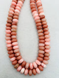 Pink Opal Roundel 14 mm , Top quality beads , Length 15.5 Inch, gemstone beads Peruvian Pink Opal