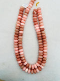 Pink Opal Roundel 14 mm , Top quality beads , Length 15.5 Inch, gemstone beads Peruvian Pink Opal