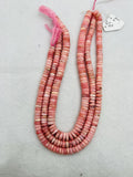 Pink Opal Heishi 8mm , Top quality beads , Length 15.5 Inch, gemstone beads Peruvian Pink Opal