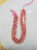 Pink Opal Heishi 8mm , Top quality beads , Length 15.5 Inch, gemstone beads Peruvian Pink Opal