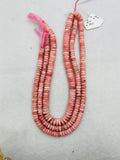 Pink Opal Heishi 8mm , Top quality beads , Length 15.5 Inch, gemstone beads Peruvian Pink Opal