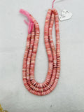 Pink Opal Heishi 10mm , Top quality beads , Length 15.5 Inch, gemstone beads Peruvian Pink Opal