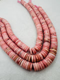 Pink Opal Heishi 14mm , Top quality beads , Length 15.5 Inch, gemstone beads Peruvian Pink Opal