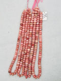 Pink Opal Roundel 7- 8mm , Top quality beads , Length 16 Inch, gemstone beads, Peruvian Pink Opal
