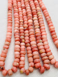 Pink Opal Roundel 7- 8mm , Top quality beads , Length 16 Inch, gemstone beads, Peruvian Pink Opal