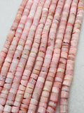 Pink Opal 10MM Heishi Beads, Top Quality , Pink Opal Heishi Beads- length 16 Inches, Peruvian Pink Opal