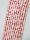 Pink Opal 10MM Heishi Beads, Top Quality , Pink Opal Heishi Beads- length 16 Inches, Peruvian Pink Opal