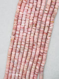 Pink Opal 10MM Heishi Beads, Top Quality , Pink Opal Heishi Beads- length 16 Inches, Peruvian Pink Opal
