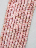Pink Opal 10MM Heishi Beads, Top Quality , Pink Opal Heishi Beads- length 16 Inches, Peruvian Pink Opal