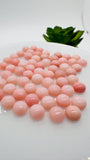 Pink Opal Round Cabs - 7 mm size - Pack of 4 Pieces - AAA Quality - Natural Pink Opal Cabochon - Pink Opal Cabs