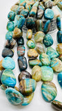 Peruvian Opal Nugget Beads • 14-15X18-20 mm • Length 16 Inch • AAA Quality • Natural Peruvian Opal beads • Origin Peru