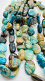 Peruvian Opal Nugget Beads • 14-15X18-20 mm • Length 16 Inch • AAA Quality • Natural Peruvian Opal beads • Origin Peru