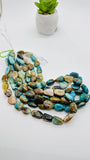 Peruvian Opal Nugget Beads • 12-14X16-18 mm • Length 16 Inch • AAA Quality • Natural Peruvian Opal beads • Origin Peru