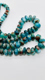 Peruvian Opal Roundel Beads • 8-15 mm Size • Length 16 Inch • AAAA Quality • Peruvian Opal Beads • Origin Peru