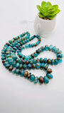 Peruvian Opal Roundel Beads • 8-15 mm Size • Length 16 Inch • AAAA Quality • Peruvian Opal Beads • Origin Peru
