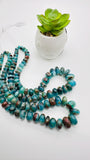 Peruvian Opal Roundel Beads • 8-15 mm Size • Length 16 Inch • AAAA Quality • Peruvian Opal Beads • Origin Peru
