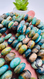 Peruvian Opal Roundel Beads • 9- 14 mm Size • Length 16 Inch • AA Quality • Natural Peruvian Opal beads • Origin Peru