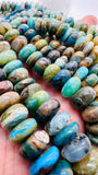 Peruvian Opal Roundel Beads • 9- 14 mm Size • Length 16 Inch • AA Quality • Natural Peruvian Opal beads • Origin Peru