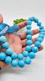 Turquoise Round Beads 14 mm size - Code #T2 - 100% Natural Turquoise - Length 41 cm - Sleeping beauty Turquoise - AAA Quality