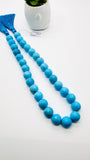 Turquoise Round Beads 14 mm size - Code #T3 - 100% Natural Turquoise - Length 41 cm - Sleeping beauty Turquoise - AAA Quality