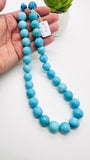 Turquoise Round Beads 14 mm size - Code #T4 - 100% Natural Turquoise - Length 41 cm - Sleeping beauty Turquoise - AAA Quality