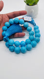 Turquoise Round Beads 16.50 mm size - Code #T6 - 100% Natural Turquoise - Length 41 cm - Sleeping beauty Turquoise - AAA Quality