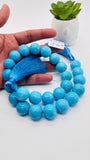 Turquoise Round Beads 16.50 mm size - Code #T6 - 100% Natural Turquoise - Length 41 cm - Sleeping beauty Turquoise - AAA Quality