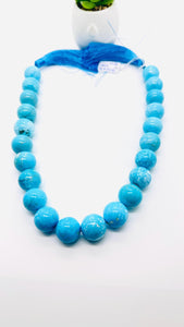 Turquoise Round Beads 18 mm size - Code #T8 - 100% Natural Turquoise - Length 40 cm - Sleeping beauty Turquoise - AAA Quality