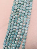 half strand Larimar coins 11 mm AAA Quality Length 20 cm Larimar Good Quality beads - Larimar coin shape Beads. origin Dominican Republic