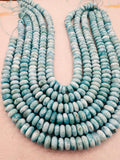 Larimar 10 mm Roundel Beads, Length 15.5 Inch Larimar Good Quality beads - Larimar Roundel Beads, AAA quality