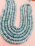 Larimar 10 mm Roundel Beads, Length 15.5 Inch Larimar Good Quality beads - Larimar Roundel Beads, AAA quality