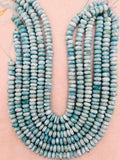 Larimar 10 mm Roundel Beads, Length 15.5 Inch Larimar Good Quality beads - Larimar Roundel Beads, AAA quality