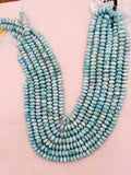 Larimar 9 mm Roundel Beads, Length 15.5 Inch Larimar Good Quality beads - Larimar Roundel Beads, AAA quality