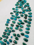 Chrysocolla pear shape, size 11X16-17 MM approx • Length 10 inch • AAA Quality • Natural Chrysocolla Beads from Peru, Crysocolla briollette