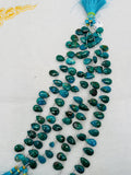 Chrysocolla pear shape, size 11X16-17 MM approx • Length 10 inch • AAA Quality • Natural Chrysocolla Beads from Peru, Crysocolla briollette