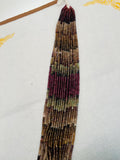 Tunduru Sapphire 3.5 M Faceted Roundel , machine faceted , length of strand 13.5" , gemstone beads , origin is Tunduru region in Tanzania