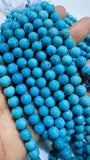 Turquoise Round Beads 8mm Size - AAAA Quality 100 % Genuine Stone , Length 40 cm - Turquoise Round Beads