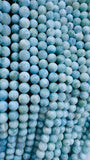 Larimar Round Beads 5 mm size - AAA top quality Genuine Larimar Beads- Length 40cm