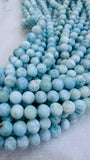 Larimar Round Beads 5 mm size - AAA top quality Genuine Larimar Beads- Length 40cm