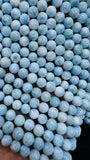 Larimar Round Beads • 5.5 mm Size • 4A Quality • Blue Color • Natural Larimar •Top Quality Length 40 cm - Larimar Beads